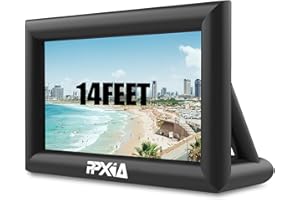 14 Feet Inflatable Movie Screen Blow up Outdoor Projector Screen with Blower, Tie-Downs, Repair Kit & Storage Bags, Supports 