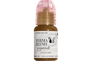 Perma Blend Ultra Blonde Eyebrow Tattoo Ink Pigment, Professional Brow Microblading Supplies, 1/2 oz Bottle