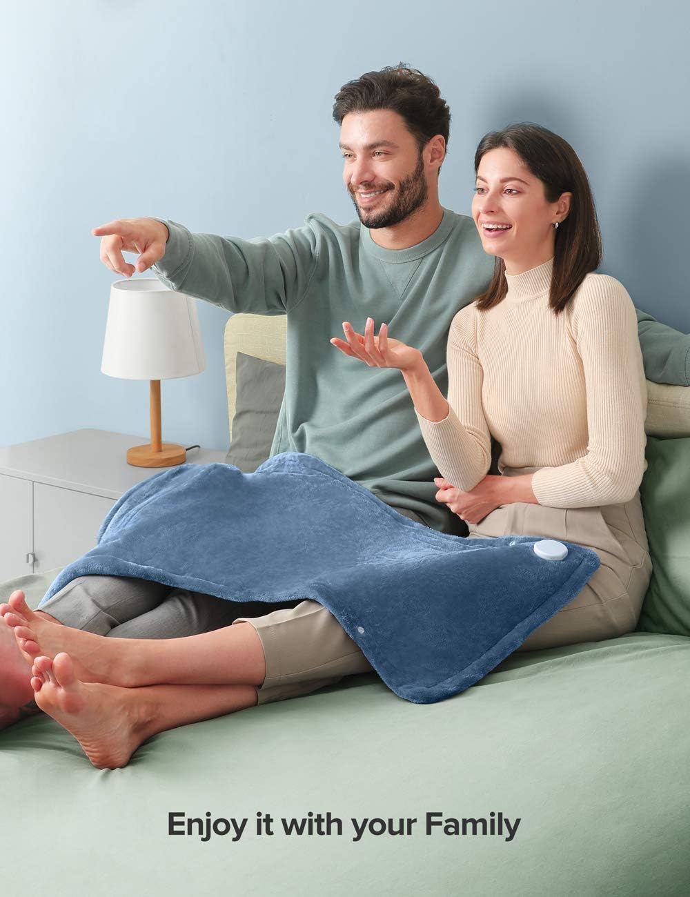 Sable Heating Pad for Neck and Shoulders, 27"x35" Extra Large Full Back Heating Pad for Back Pain and Cramps, 6 Heat Settings for Sport Soreness Relief, 2 Hour Auto Shut-Off, Blue: Health & Personal Care