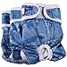 JoyDaog 3 Pack Medium Dog Diapers for Female Washable Premium Jean Dog Nappies Wrap M