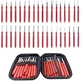 BDZMC 36PCS Terminal Removal Tool Kit, Wire Connector Pin Extraction Tool, Electrical Pin Removal Tool Set, Car Terminal Release Tool Automotive Depinning Tool Kit for Household Devices (Red)