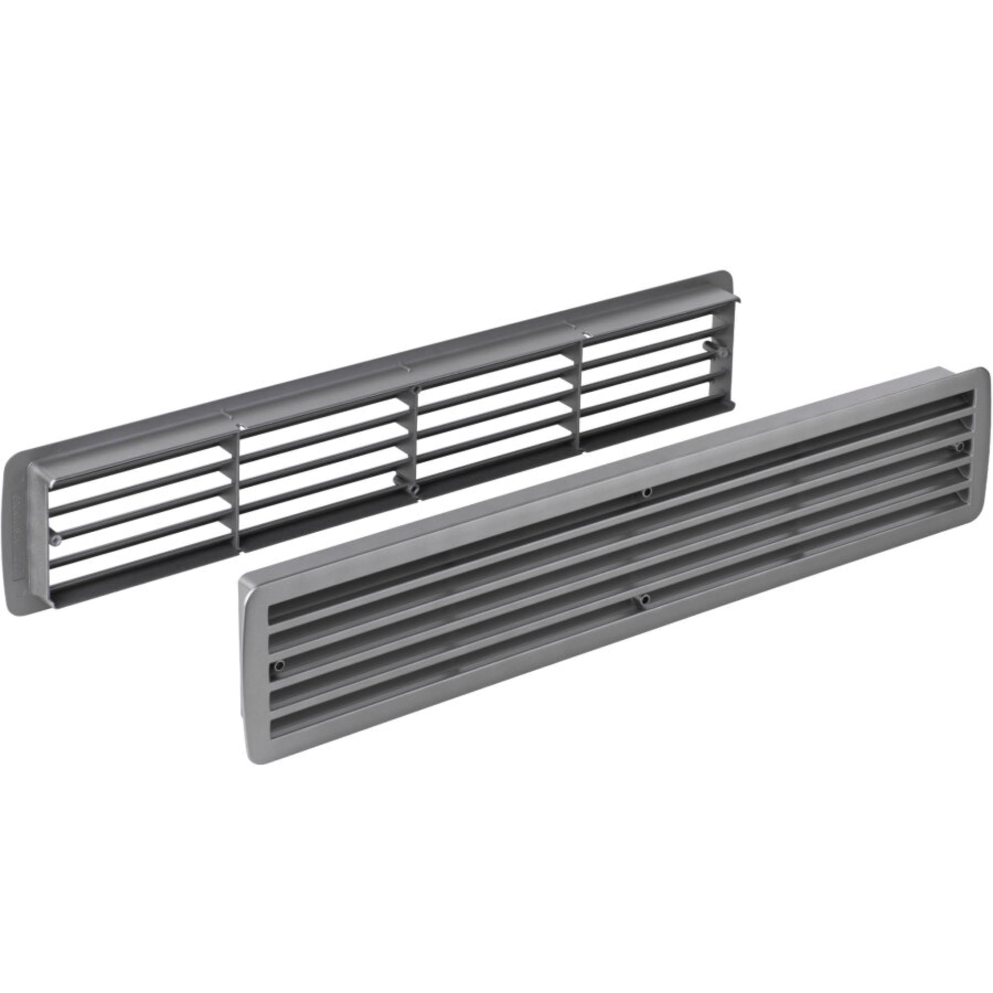 Gedotec Ventilation Grille | 457 x 92 mm | 1 piece | Door Grille Stainless Steel-Look Plastic ABS | Door Ventilation for Door Thickness 35-40 mm | Ventilation Grille Square