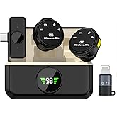 Yinker 2 Pack Wireless Lavalier Microphone for iPhone Android, 100ft Range, USB-C Receiver, 6H Battery with Charging Case for Video Recording, Vlog, Podcast