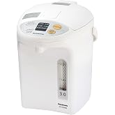 Panasonic Hot Water Dispenser, Electric Kettle with 4 Temp Presets | Hot water kettle electric featuring a 3L capacity, 4 temp presets, safety lock, and slow-drip mode, White, NC-EG3000