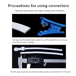 15 pcs 1/4" Tee 3 Way Tube Quick Connect Push Fit