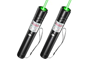 MIPREZT [2 Packs] Rechargeable Green Laser Pointer High Power Green Beam Laser Light Long Distance Range For TV/LED/LCD Screens Tactical Flashlights Presentation Office/Outdoors/Astronomic/Construction [001]