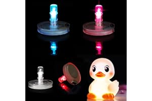 AKLOZYX Light Up Duck Plug, 16 Luminous Modes Rubber Duck Mount, Led Light Rubber Duck Holder for Jeep Dash and Fixed Display,Gift for Jeep Lover Interior (Excluding Rubber Duck) (transparent 2PCS)