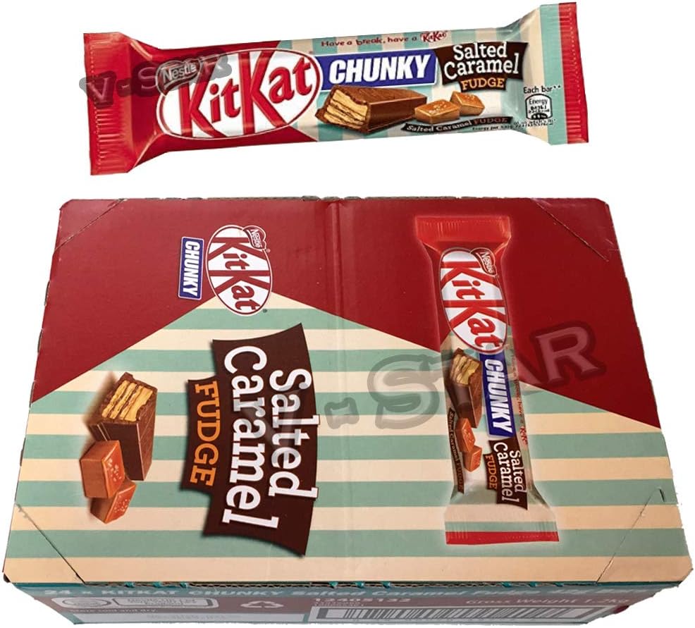 Nestle KIT KAT Chunky Salted Caramel Fudge Chocolate 24 x 42g Full Box