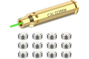 EZAIMING 223/5.56mm/9mm/243/308win Green Laser Bore Sight with Extra Batteries for Scope Sighting and Zeroing Optics