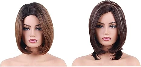 Amazon Co Jp 人体模型 2倍のスタイリッシュな女性コスプレショートストレートウェービーヘアのフルウィッグパーティーコスチューム ホーム キッチン