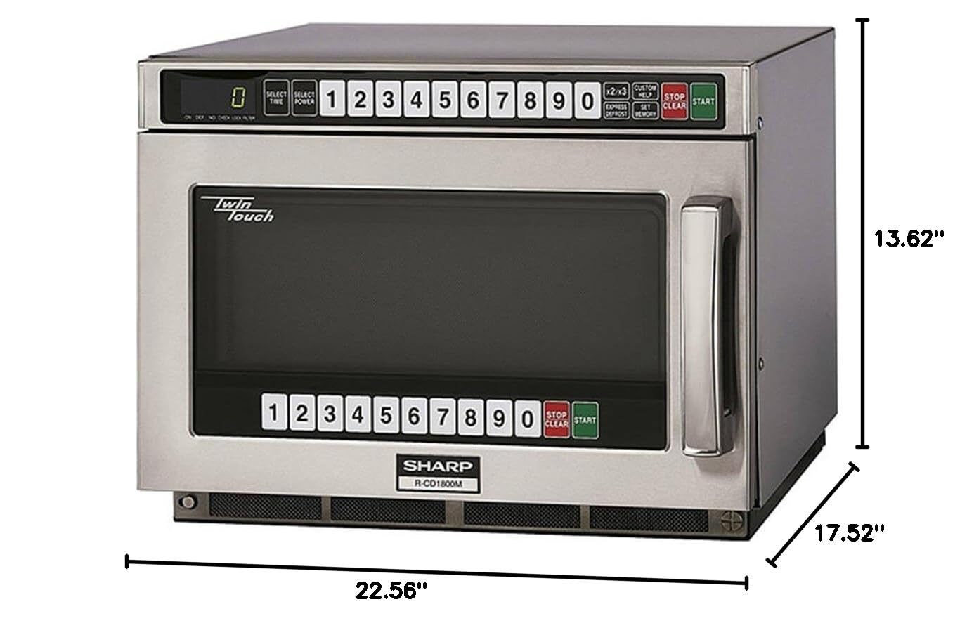 Sharp R-CD1800M Commercial Microwave, Silver