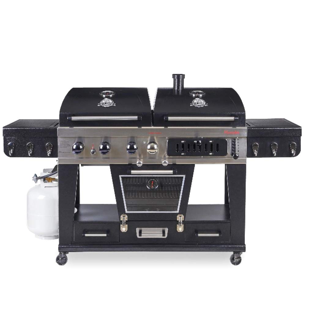 Pit Boss Memphis Ultimate 4 In 1 Lp Gas Charcoal Smoker Amazon In Garden Outdoors