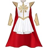 C-ZOFEK Power Princess Cosplay Dress With Red Cloak for Halloween