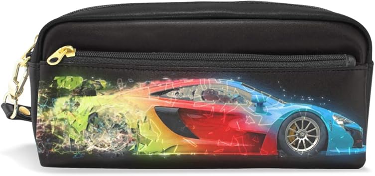 Amazon Soresore ソレソレ ペンケース おしゃれ 高校生 筆箱 中学生 女子 かわいい 大容量 車 黒 ブラック 個性ペンポーチ 化粧ポーチ ポーチ ふでばこ 女の子 小学生 文房具 文具 筆入れ Puレザー プレゼント 贈り物 ギフト ペンケース 文房具 オフィス用品