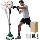 OKCT Punching Bag with Stand, Great Gift for Boxing Lovers, Teens &amp; Adults | Reflex Bag with Suction Cup Base Adjustable Height Boxing Equipment for Adults &amp; Teens, Home Gym Speed Training