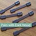 Child Safety Locks | Pairs with Dark Wood | Deluxe: Extra 3M Adhesive | Cocao Brown 6 Pack