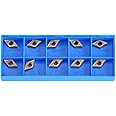 Metal Lathe Carbide Inserts, DCMT070204, Cnc Inserts, Tungsten Carbide Lathe Tips, Stainless Steel Lathe Tools Inserts with Box for Metal Cutting Lathe Tool,10pcs