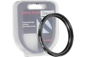PATIKIL 43mm Close-up Filter Macro Lens Filter +4 Diopter Magnification Close-up Lenses with Cap Camera, Black