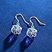 EleShow S925 Sterling Silver Earrings for Women Cube Earrings for Her Earrings hypoallergenic Crystal from Swarovski (A_Color Changing Drop Earrings)