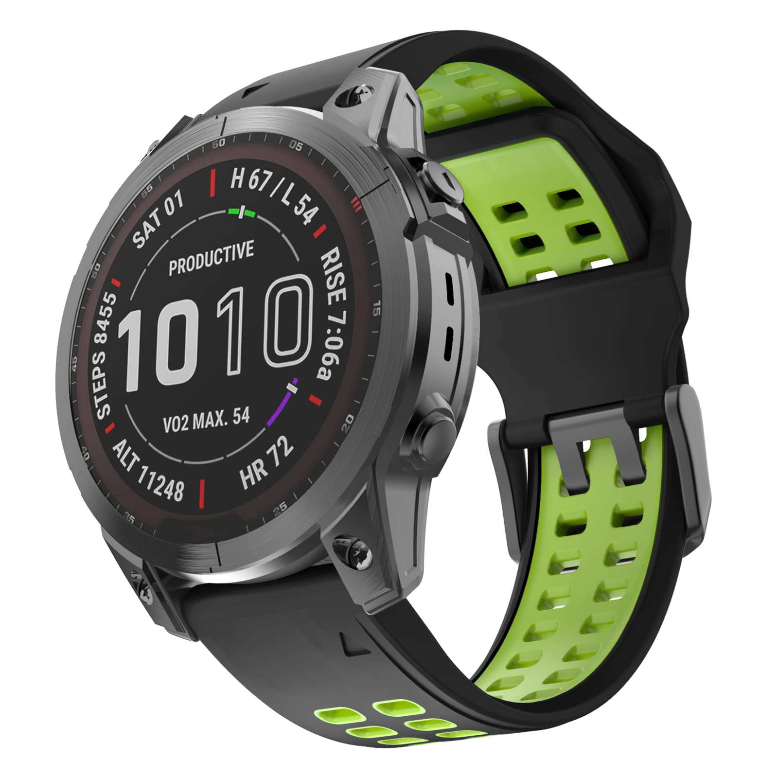 ISABAKE Watch Strap for Fenix 7/Fenix 5/5 Plus/Fenix 6/6 Pro, 22mm QuickFit Silicone Replacement Band for Approach S60