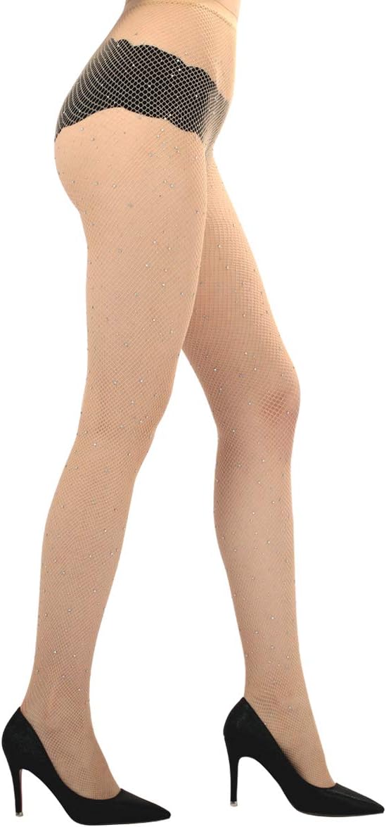 Fishnet Tights Women's High Waist Net Stockings Pantyhose Hosiery Fit S-XXL