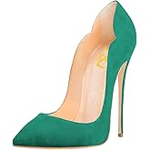 FSJ Women Classic Pointed Toe High Heels Sexy Stiletto Pumps Office Lady Casual Dress Party Prom Shoes Size 4-15 US