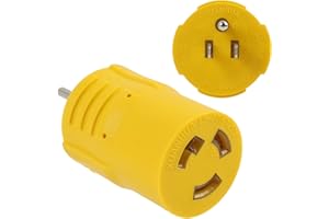 Nextpal 30 Amp to 110 Adapter, 15A Household Male to 30A Twist Lock Female RV Electrical Adapter, Shore Power Converter for RV Camper Caravan Van Travel Trailer Generator Welder Dryer EV Charger