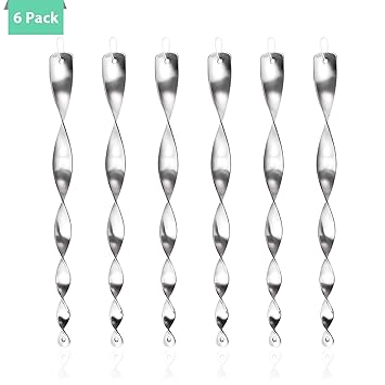 Ulikey Reflektierende Vogelschreck - 6er Set Reflektierende Windspirale, Vogelschreck zur Vogelabwehr Abwehr von Vögeln Dekor