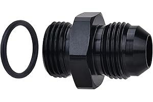 EVIL ENERGY 8AN Flare to 8AN ORB Male 2PCS Fuel Rail Adapter Fitting Black
