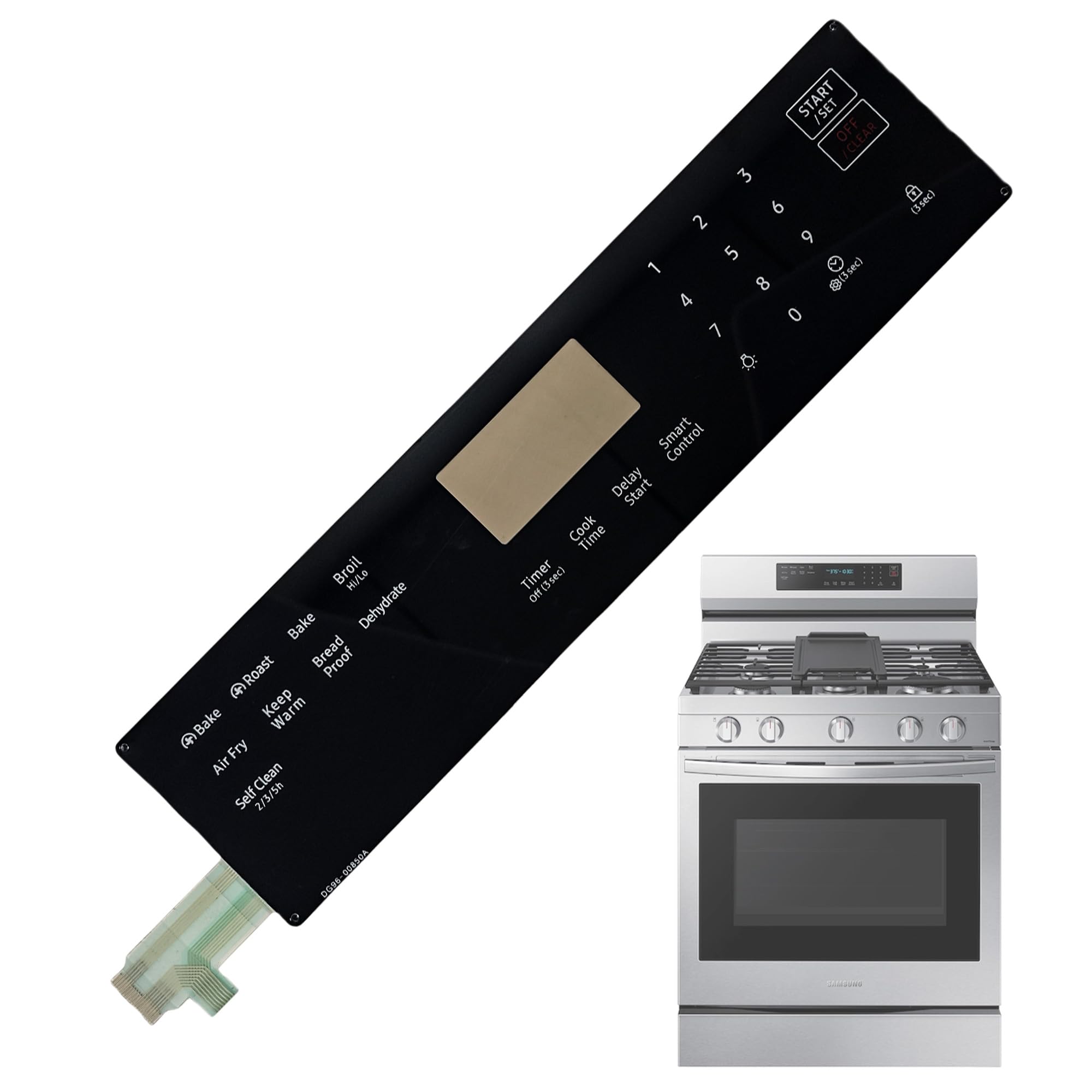Photo 1 of DG96-00850A Range Touch Control Panel,Range Membrane Switch Touchpad Compatible with Samsung Stove Replacement Parts Control Panel Fit Models NX60A6711SS/AA-00,NX60A6711ST/AA-00,NX60A6711SS/AA-01