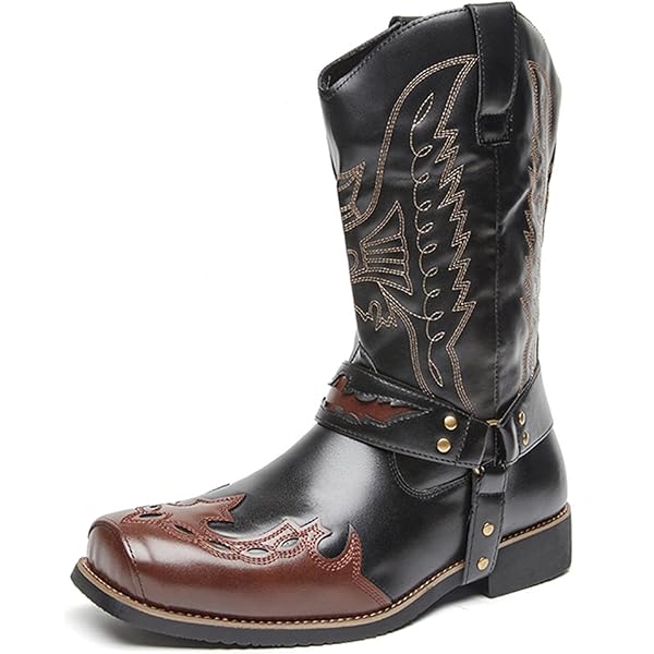 Amazon.com | Men's Cowboy Boots Square Toe Western Boot Classic