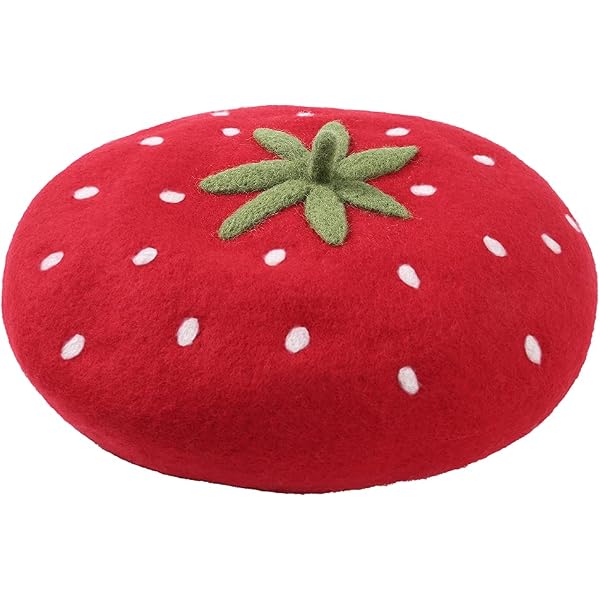 FAICCIA Green Leave Fruit Cosplay Beret Vintage Painter Hat  display picture 3