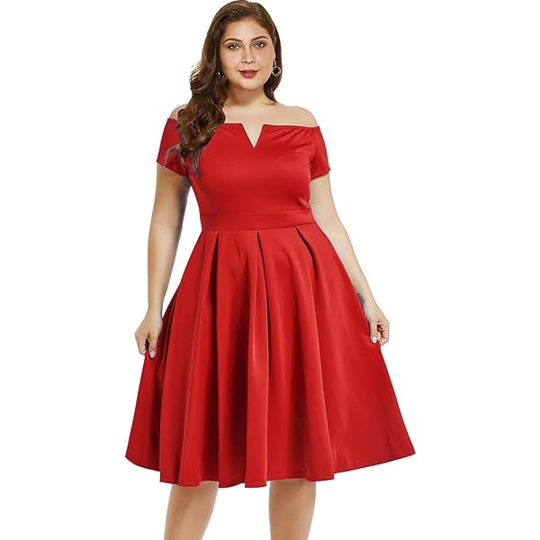 fitted lace wedding dress Hot Red All The Rage Skater Dress (S(US 4-6)) at Amazon Women's Clothing  store