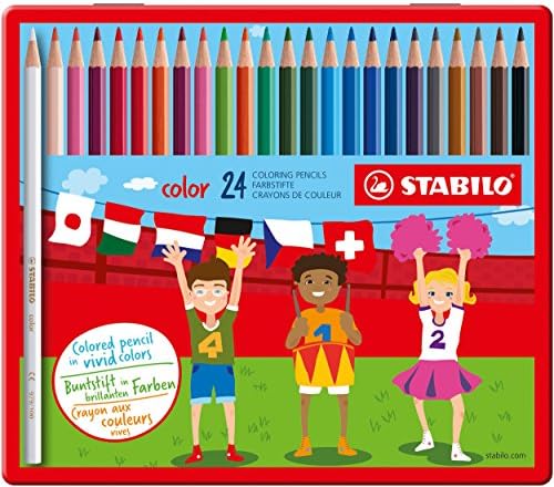 STABILOColouring Pencil color - Tin of 24 - Assorted Colours