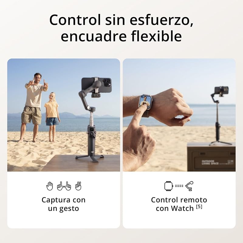 DJI Osmo Mobile 7P Stabilizer para iPhone, Android, rastreamento nativo, iluminação, estabilizador móvel de 3 eixos, início rápido, edição de um toque, braço extensível embutido e tripé
