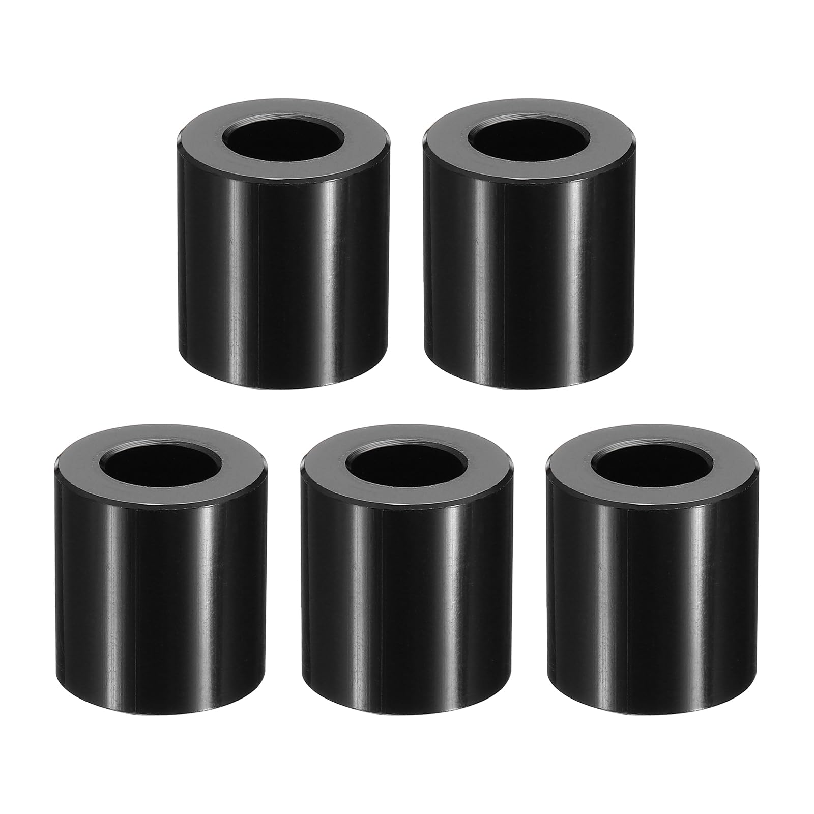 PATIKIL M10 Aluminum Spacers, 5 Pcs Metal Spacer Aluminum M10 x 3/4" OD x 3/4" L Aluminum Spacer Screw Standoff Round for 3/8" or M10 Screw Bolts