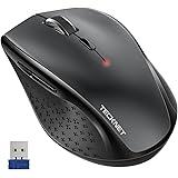 TECKNET Wireless Mouse, 2.4G USB Computer Mouse with 6-Level Adjustable 3200 DPI, 30 Months Battery, Ergonomic Grips, 6 Butto