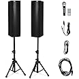 Costzon Active 3-Way 6.5'' 2000W All-in-one PA Speaker DJ Loud Speaker with Bluetooth, USB/SD Card Input, MP3 FM Radio, Wireless Remote Control for Indoor Outdoor Party Wedding