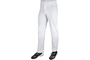 CHAMPRO Boys Open-Bottom Loose-Fit Baseball Pant with Adjustable Inseam and Reinforced Sliding Area