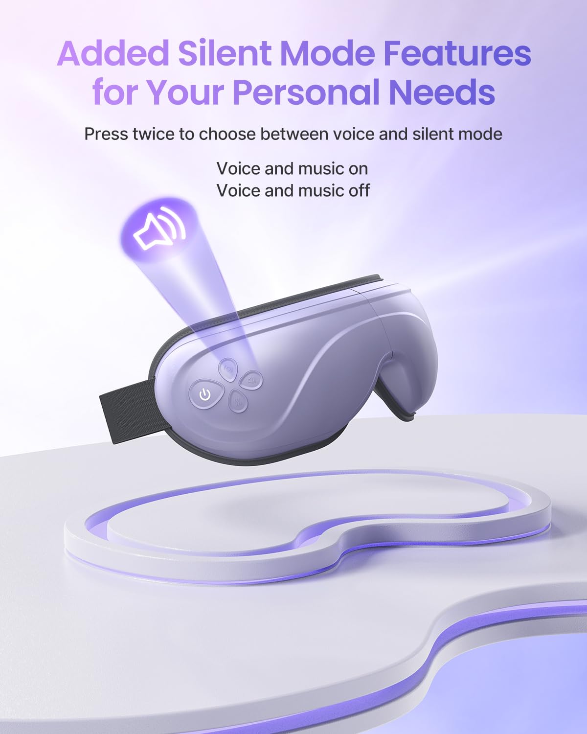 RENPHO Eyeris 2 Eye Massager with Heat, Birthday Gifts for Mom Dad Women Men Face Massager, Heated Eye Mask for Improve Sleep