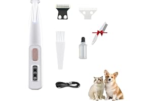 Cat Grooming Trimmer,Are Ultra-Quiet Operation Low Noise Waterproof Rechargeable Pet Paw Trimmer With Led Display For Pet Paw