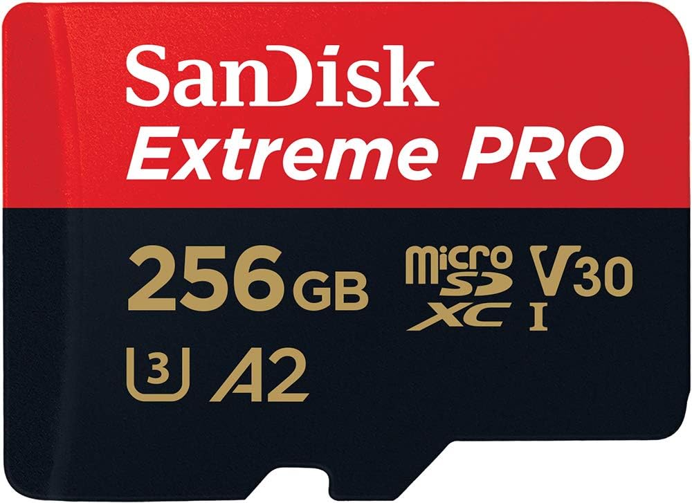 SanDisk 256GB Extreme PRO microSD Card with Adapter UHS-I A2 200 MB/s