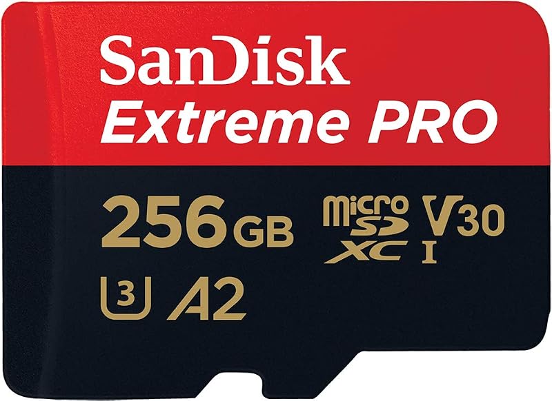 SanDisk 256GB Extreme PRO microSD Card with Adapter UHS-I A2 200 MB/s