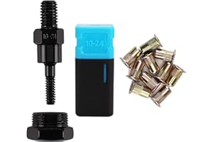 AMJOY Rivet Nut Tool Mandrel 10/24 and 10 Rivet Nuts, Rivet Tool Set Spare Part, Nutsert Tool Accessories Set Compatible with RZX/Astro Riveters