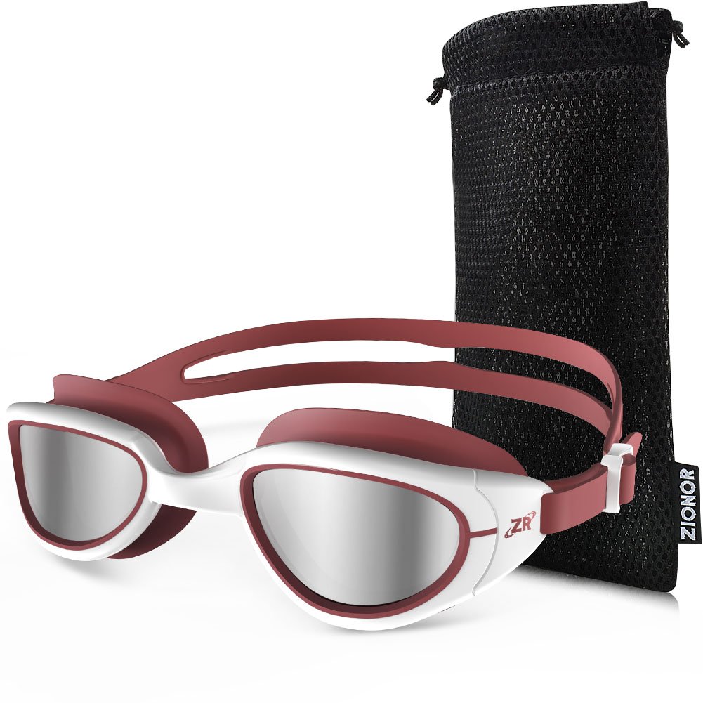 Zionor Swimming Goggles, G1 Polarized Swim Goggles With Mirror/Smoke