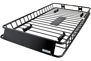 MAXXHAUL 50506 64" x 39" x 6" Heavy-Duty Universal Steel Roof Rack, Black