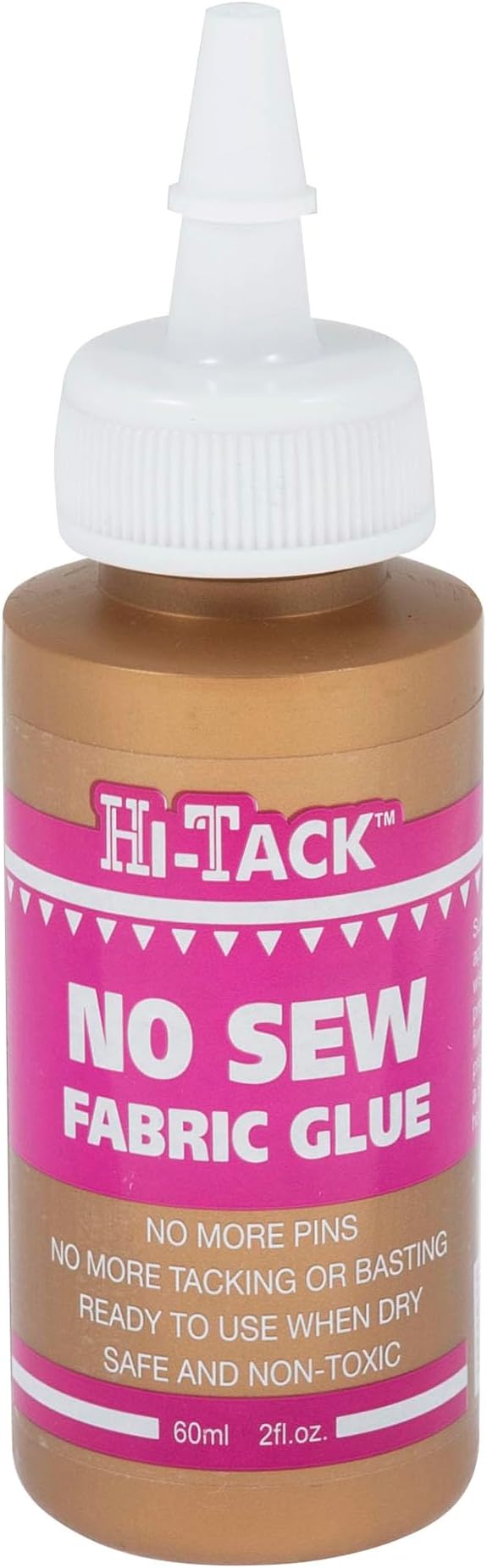 HI-TACK Hi-Tack No-Sew Glue 60ml Quick-Dry Machine Washable Fabric Adhesive
