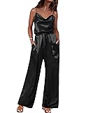 Ekouaer Satin Pjs for Women Cami Pajama Set Sexy