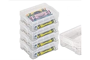 SUPER STACKER Stackable Crayon Box - Clear (4 Pack)