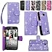 Cellularvilla Wallet Case for LG Optimus L70 (MetroPCS) MS323 / Optimus Exceed II (Verizon) VS450 / Dual D325 Pu Leather Shiny Glitter Wallet Card Flip Open Pocket Case Cover Pouch (Purple Glitter)